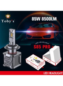 Toby's Toby’s New S85 PRO 2024 Upgraded 9005/HB3 170W Tested LED Headlight Bulbs17000LM/pair Super Bright Headlights Conversion Kit 6500K Xenon White Halogen Replacement with Fan Pack of 2 
