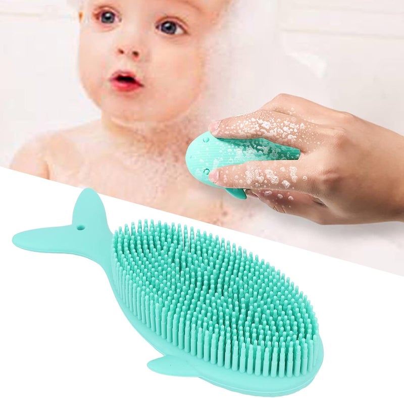 klarako Baby Silicone Bath Brush, Baby Cradle Cap Brush Massage Brush Scrubbers Exfoliator Brush for Dry Skin, Hair Care Bath Time - Image 1