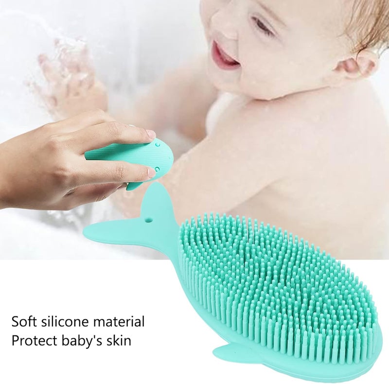 klarako Baby Silicone Bath Brush, Baby Cradle Cap Brush Massage Brush Scrubbers Exfoliator Brush for Dry Skin, Hair Care Bath Time - Image 4