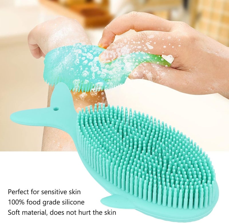 klarako Baby Silicone Bath Brush, Baby Cradle Cap Brush Massage Brush Scrubbers Exfoliator Brush for Dry Skin, Hair Care Bath Time - Image 2