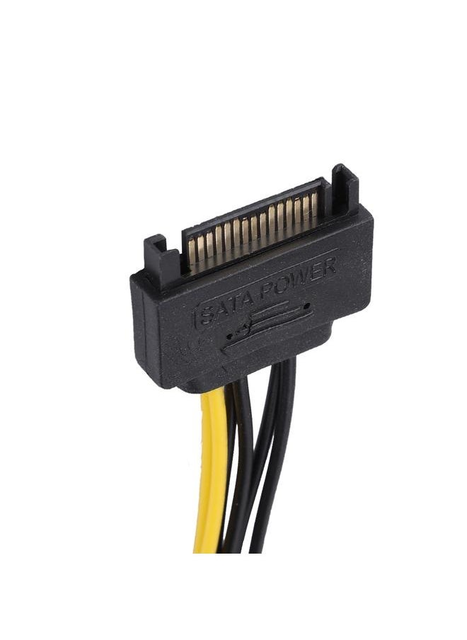 Thoraya 20cm 6pin to 15pin Conversion Cable Graphics Card Outside Line Hard Disk Power Supply Wire  - Image 4
