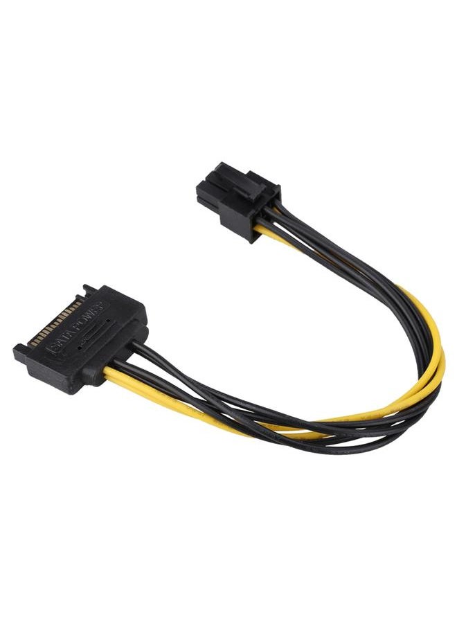 Thoraya 20cm 6pin to 15pin Conversion Cable Graphics Card Outside Line Hard Disk Power Supply Wire  - Image 2