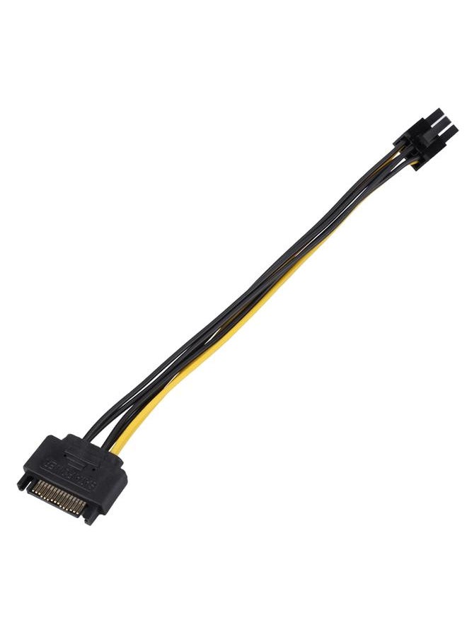 Thoraya 20cm 6pin to 15pin Conversion Cable Graphics Card Outside Line Hard Disk Power Supply Wire  - Image 3