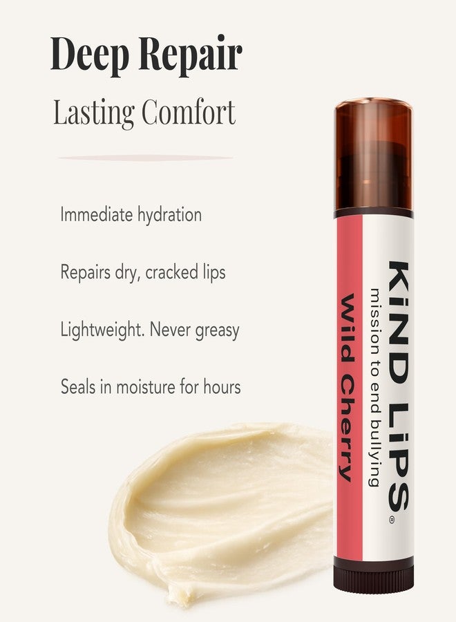 Kind Lips Wild Cherry Lip Balm (3 Pack) – Organic Flavored Lip Balm for Dry, Cracked Lips – Natural Beeswax Moisturizing Lip Care with Sweet Cherry Flavor - Image 5