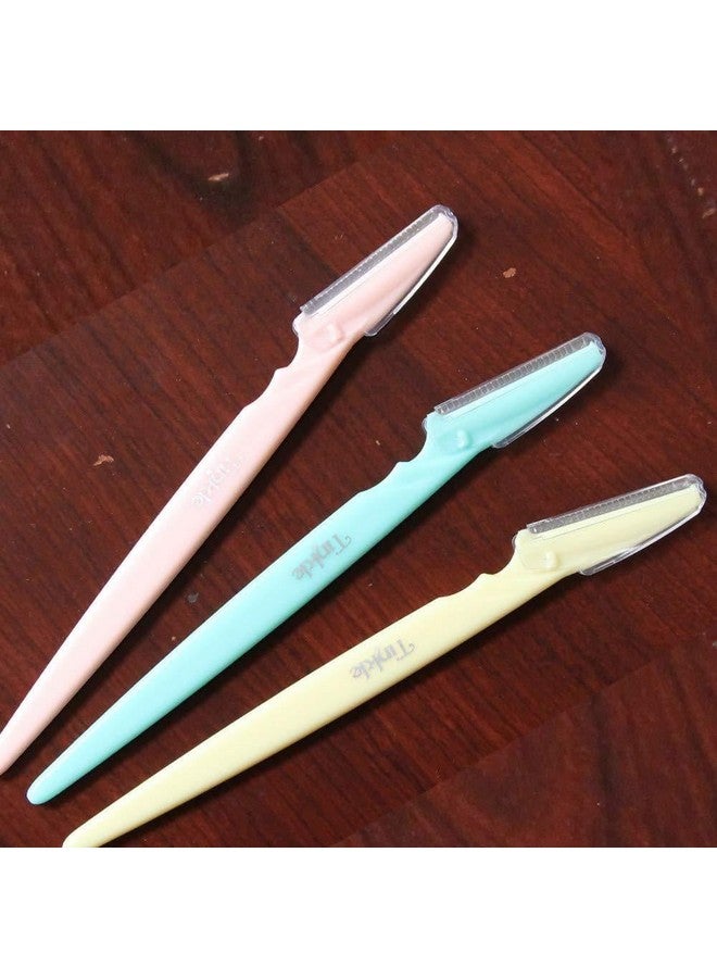 DORCO Tinkle 3 PCS Eyebrow or Face Hair Removal Safety Razors Trimmer Shaper Shaver Cosmetics for Women | Best Seller Premium Long Lasting Easy to Use - Image 4