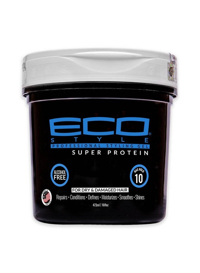 Eco Style Styling Gel Super Protein, Black, 16 Ounce