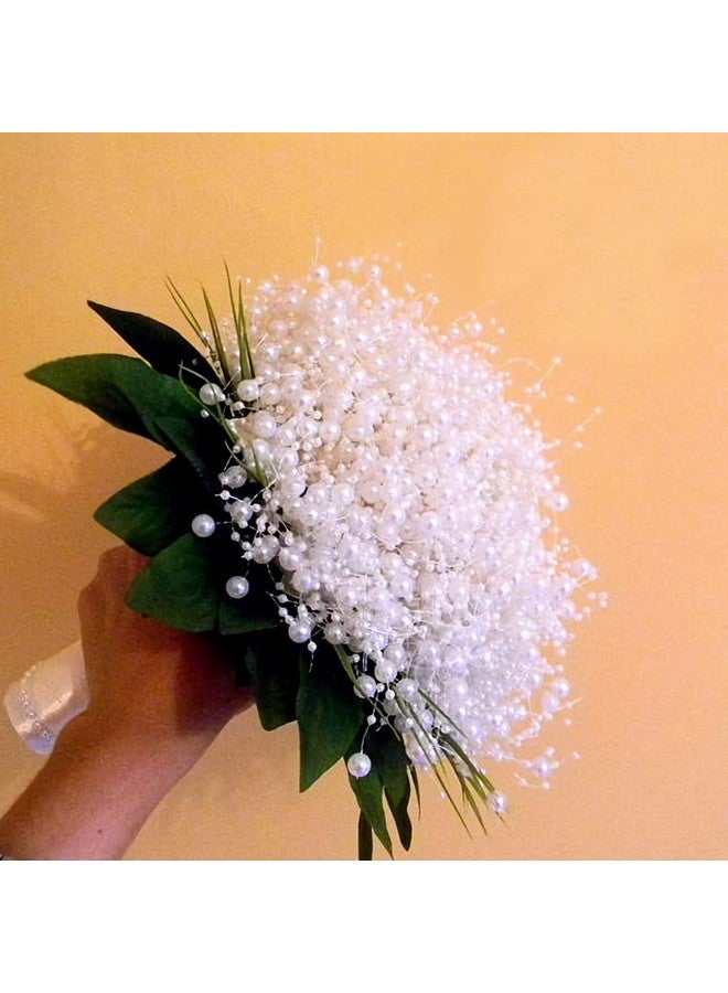 Just Flowers سلسلة زهور صناعية من لؤلؤ مزيف 3 مم لصنع المجوهرات، الزينة، تزيين الحقائب، الملابس، ملحقات الحرف، (10 متر، أبيض) - Image 3