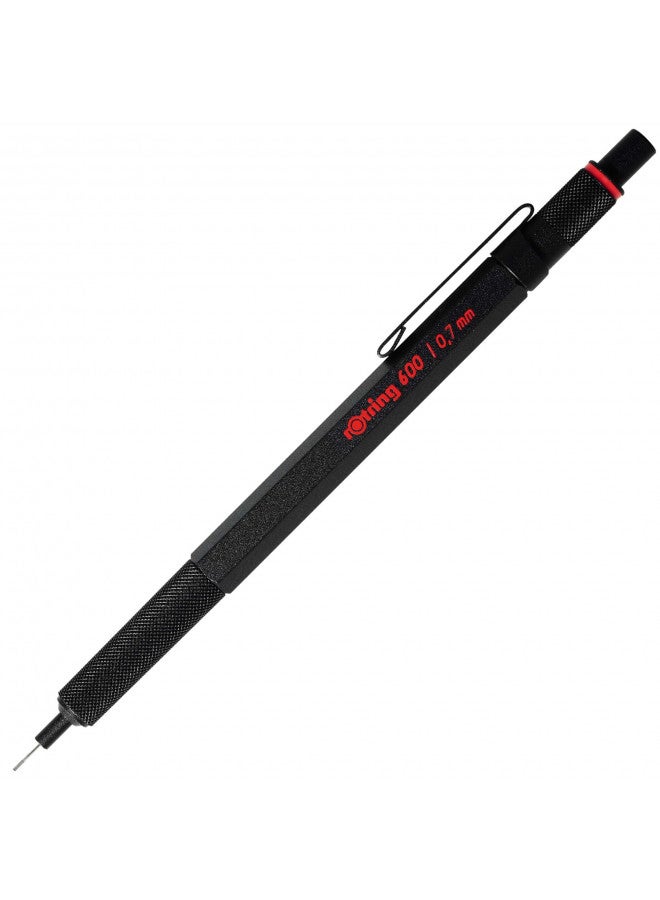 Rotring 600 Series Mechanical Pencil, 0.7mm, Black Body (502607) - Image 1
