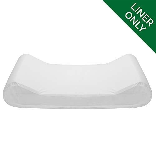Furhaven Dog Bed Liner WaterResistant Contour Luxe Lounger Foam Mattress Protector Cover White Medium - Image 3