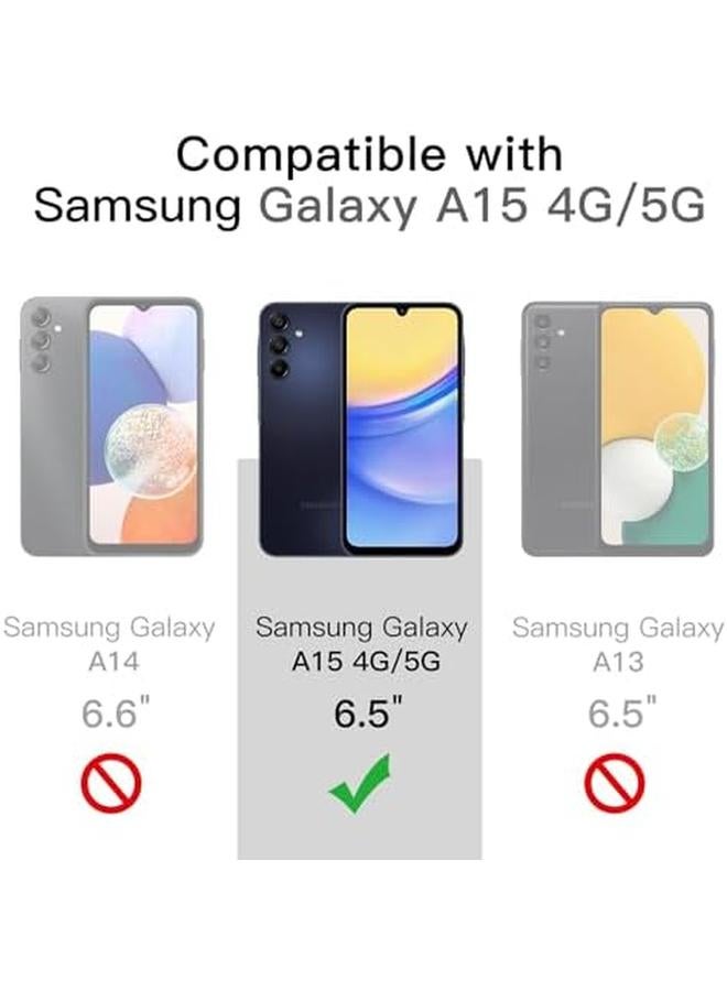 جي تيك جراب رفيع لهاتف Samsung Galaxy A15 5G 4G مقاس 6.5 بوصة مصنوع من مادة TPU الناعمة وغطاء حماية رفيع مع لمسة نهائية غير لامعة مقاوم للصدمات باللون الأسود - Image 2