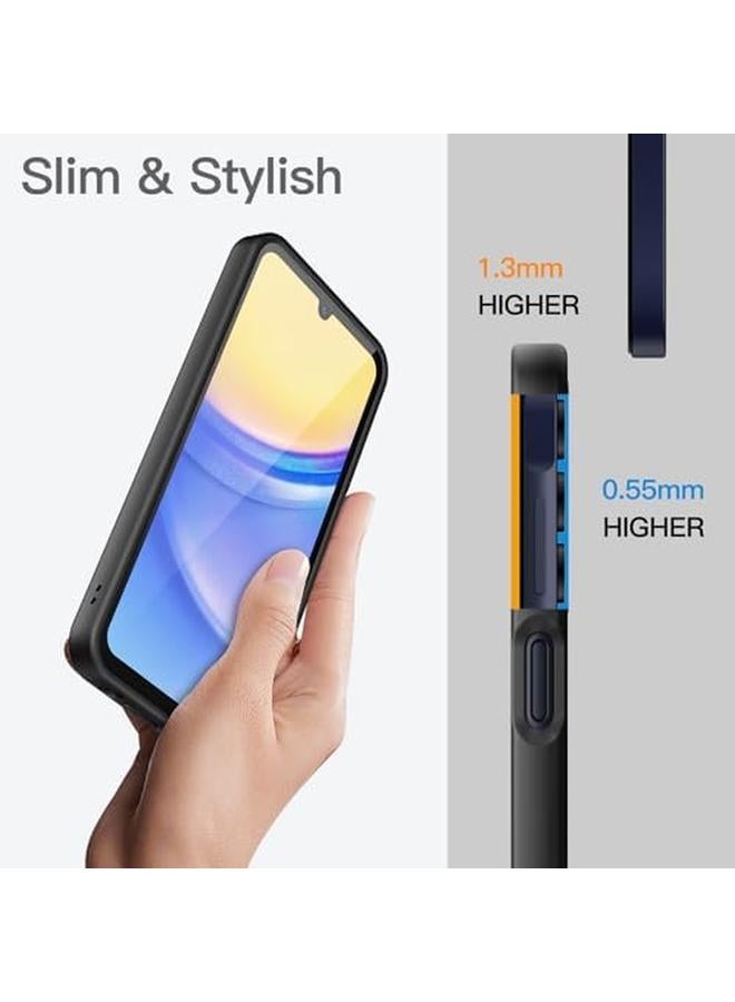 جي تيك جراب رفيع لهاتف Samsung Galaxy A15 5G 4G مقاس 6.5 بوصة مصنوع من مادة TPU الناعمة وغطاء حماية رفيع مع لمسة نهائية غير لامعة مقاوم للصدمات باللون الأسود - Image 3