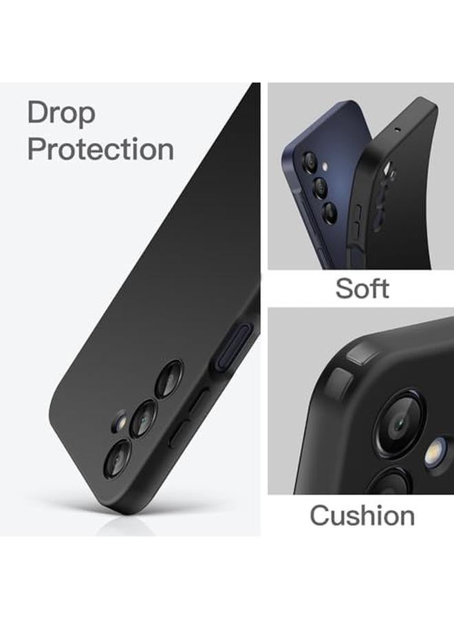 جي تيك جراب رفيع لهاتف Samsung Galaxy A15 5G 4G مقاس 6.5 بوصة مصنوع من مادة TPU الناعمة وغطاء حماية رفيع مع لمسة نهائية غير لامعة مقاوم للصدمات باللون الأسود - Image 4