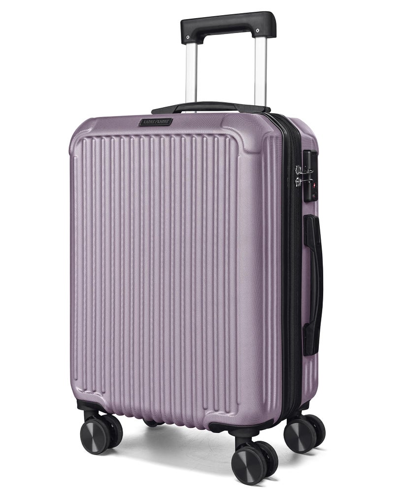 LIGHT FLIGHT Carry On Luggage 22x14x9 Airline Approved, Durable Hard Shell Carry On Suitcases with Wheels, Expandable Hardside Lightweight Travel Luggage with TSA Lock 20 Inch Carry on, Rose Purple - Image 1