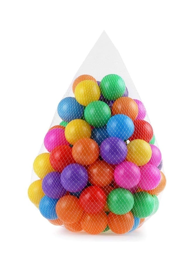 STORE 7 Soft Play Balls Set for Kids 100 Colorful Plastic Balls for Ball Pit Pool Tent Indoor Outdoor Toy Gift - Image 4