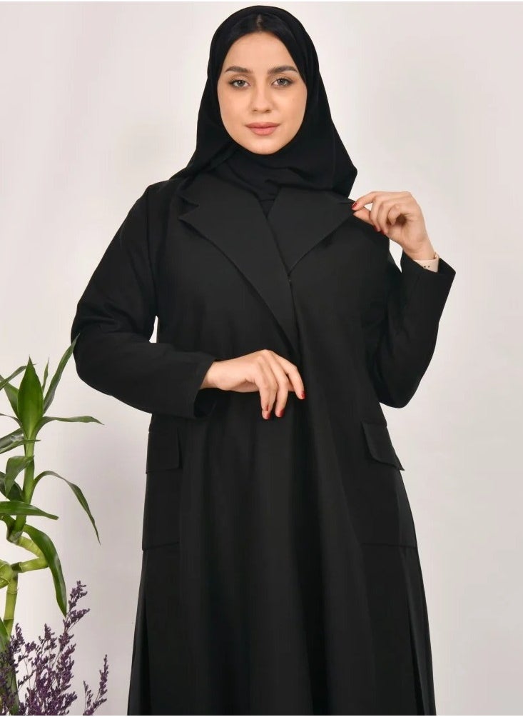 lamha abaya - Formal and practical abaya with side pockets - Image 1