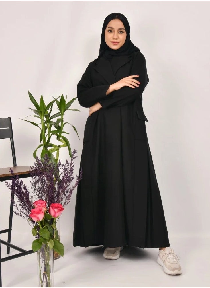 lamha abaya - Formal and practical abaya with side pockets - Image 1