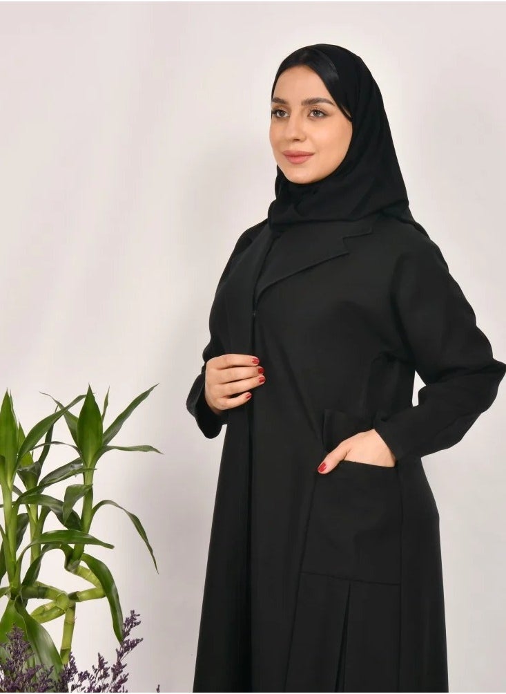 lamha abaya - Formal and practical abaya with side pockets - Image 1