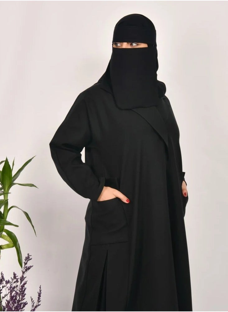 lamha abaya - Formal and practical abaya with side pockets - Image 1