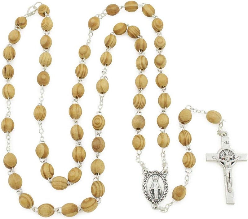 RosaryMart Rosary Wooden Beads Our Lady of Miracle Necklace - Image 2
