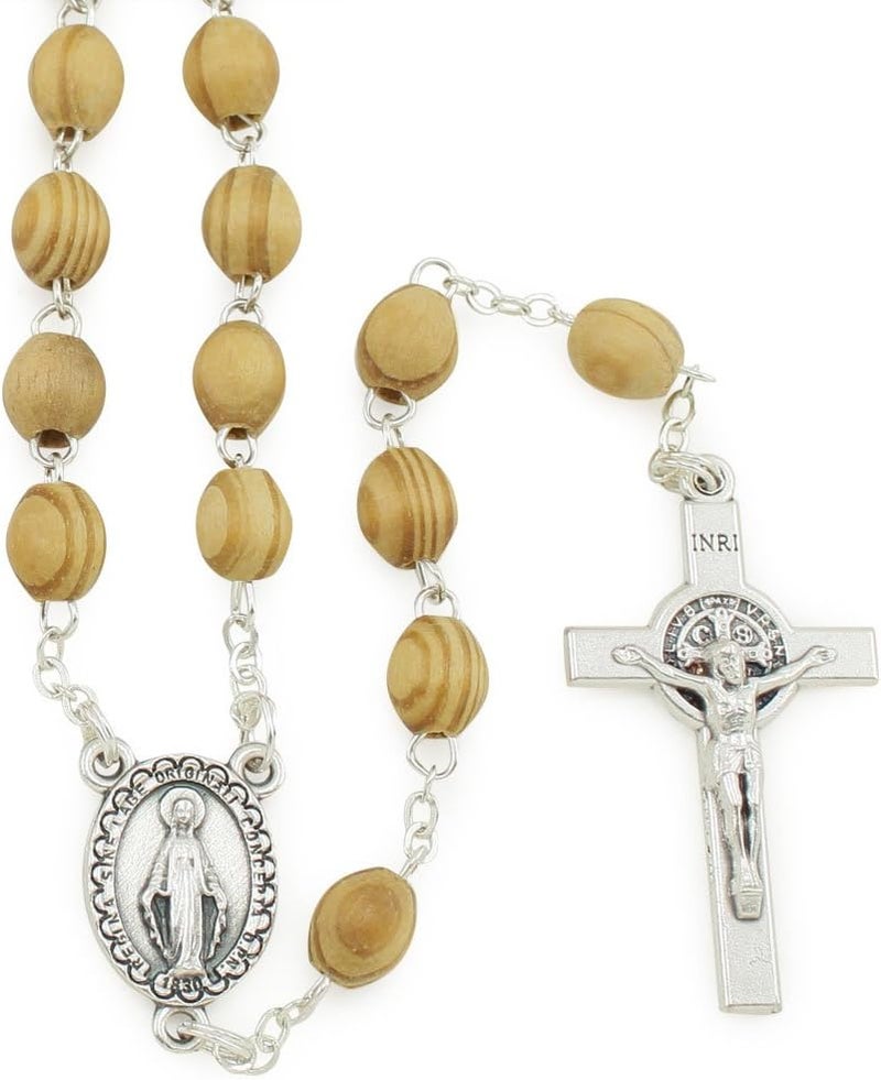 RosaryMart Rosary Wooden Beads Our Lady of Miracle Necklace - Image 3