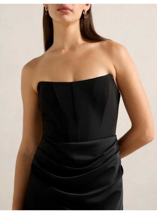 Forever New  Isra Drape Strapless Maxi for Women | Best Price UAE