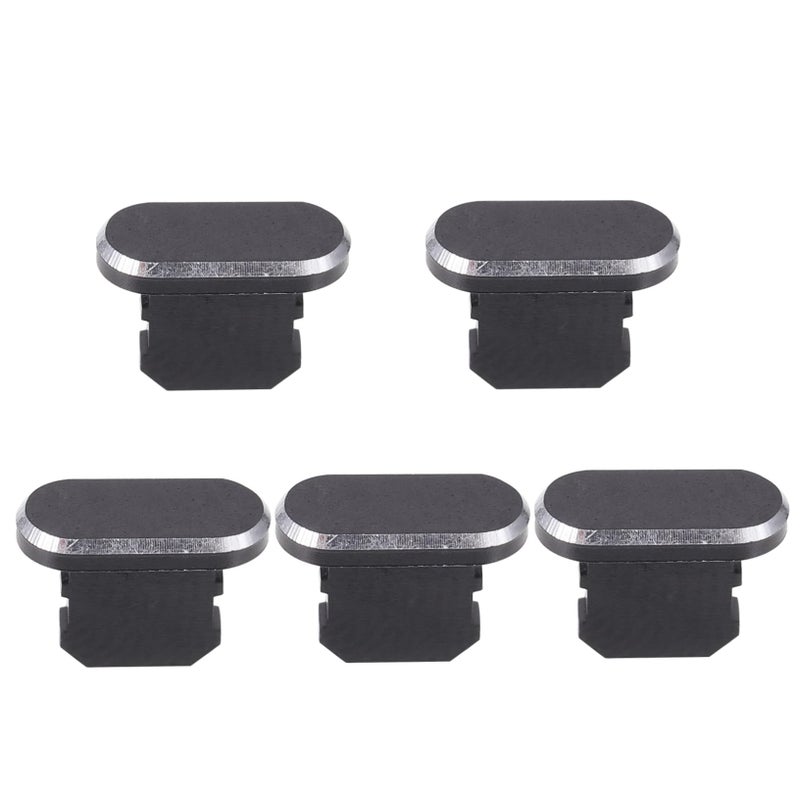 5Pcs Universal Charging Port Plugs Dustproof Covers Black for Enhanced Device Longevity - Image 2