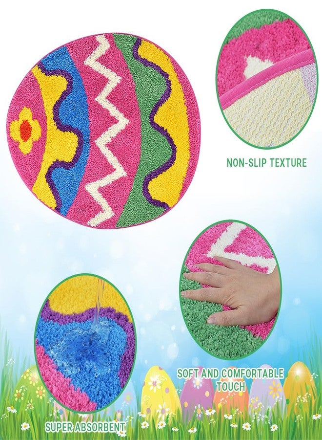 Vanleonet Easter Bathroom Rugs, Cute Easter Eggs Bath Mat for Easter Bathroom, Farmhouse Bath Mats, Holiday Decorations Non Slip 30x22 Inches - Image 5