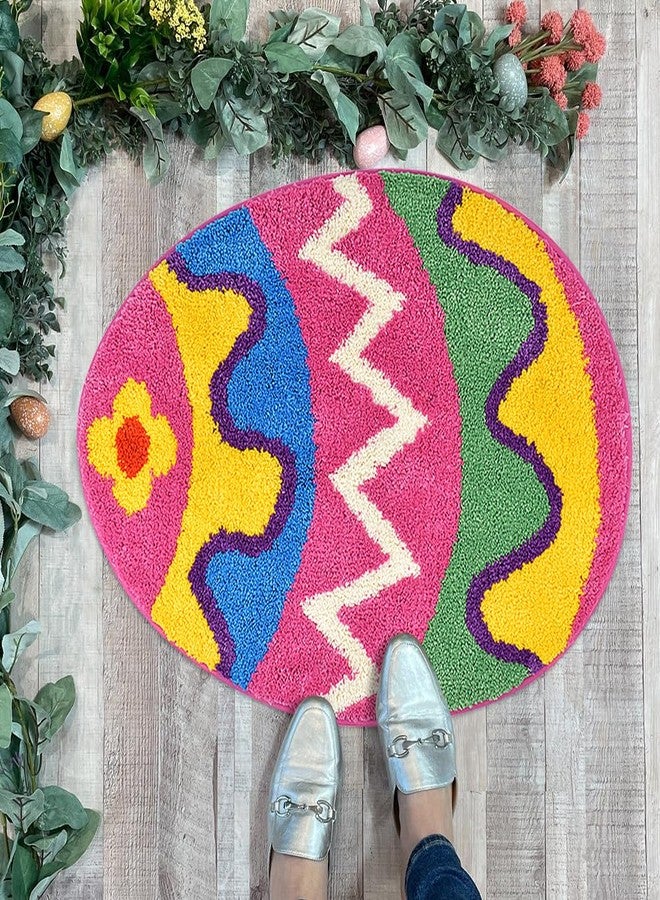 Vanleonet Easter Bathroom Rugs, Cute Easter Eggs Bath Mat for Easter Bathroom, Farmhouse Bath Mats, Holiday Decorations Non Slip 30x22 Inches - Image 4