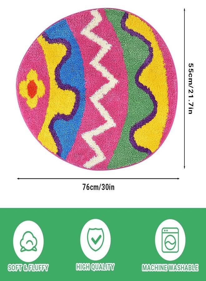 Vanleonet Easter Bathroom Rugs, Cute Easter Eggs Bath Mat for Easter Bathroom, Farmhouse Bath Mats, Holiday Decorations Non Slip 30x22 Inches - Image 2