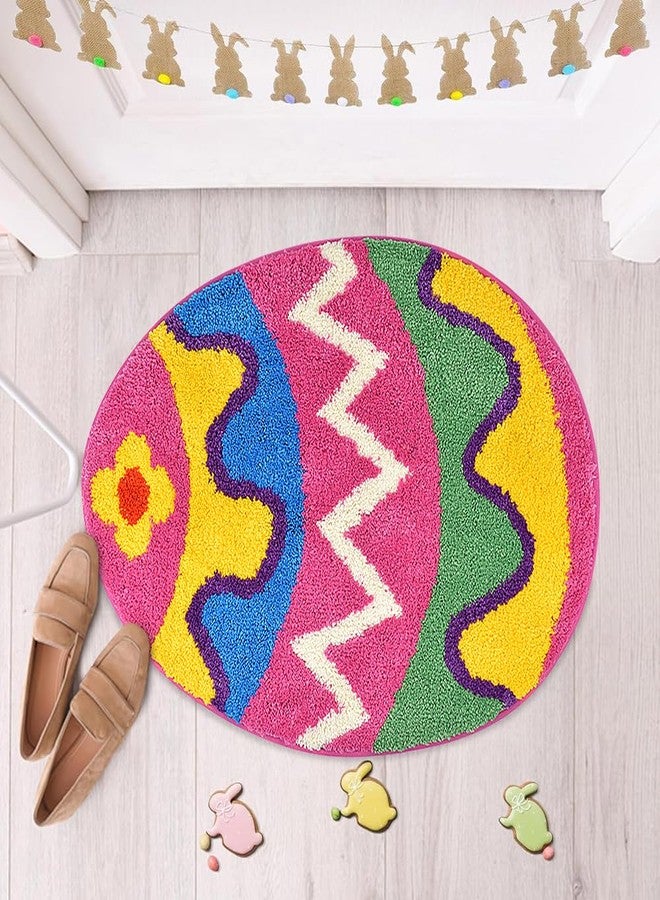 Vanleonet Easter Bathroom Rugs, Cute Easter Eggs Bath Mat for Easter Bathroom, Farmhouse Bath Mats, Holiday Decorations Non Slip 30x22 Inches - Image 3