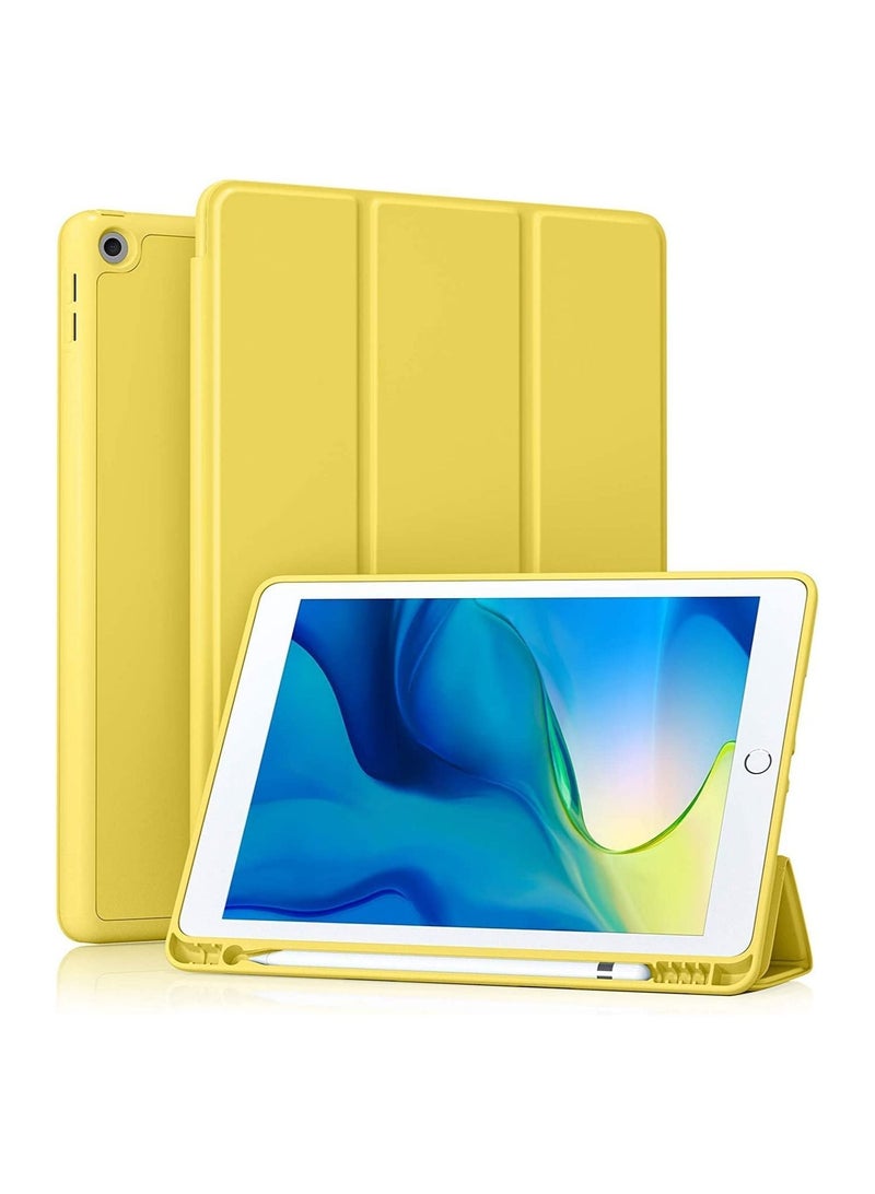 راكسوم حافظة iPad من الجيل التاسع/الثامن/السابع (2021/2020/2019) حافظة iPad مقاس 10.2 بوصة مع حامل قلم رصاص [وضع السكون/التنشيط] أغطية حماية ذكية بحامل مغناطيسي وظهر ناعم من مادة TPU رفيعة  - Image 1