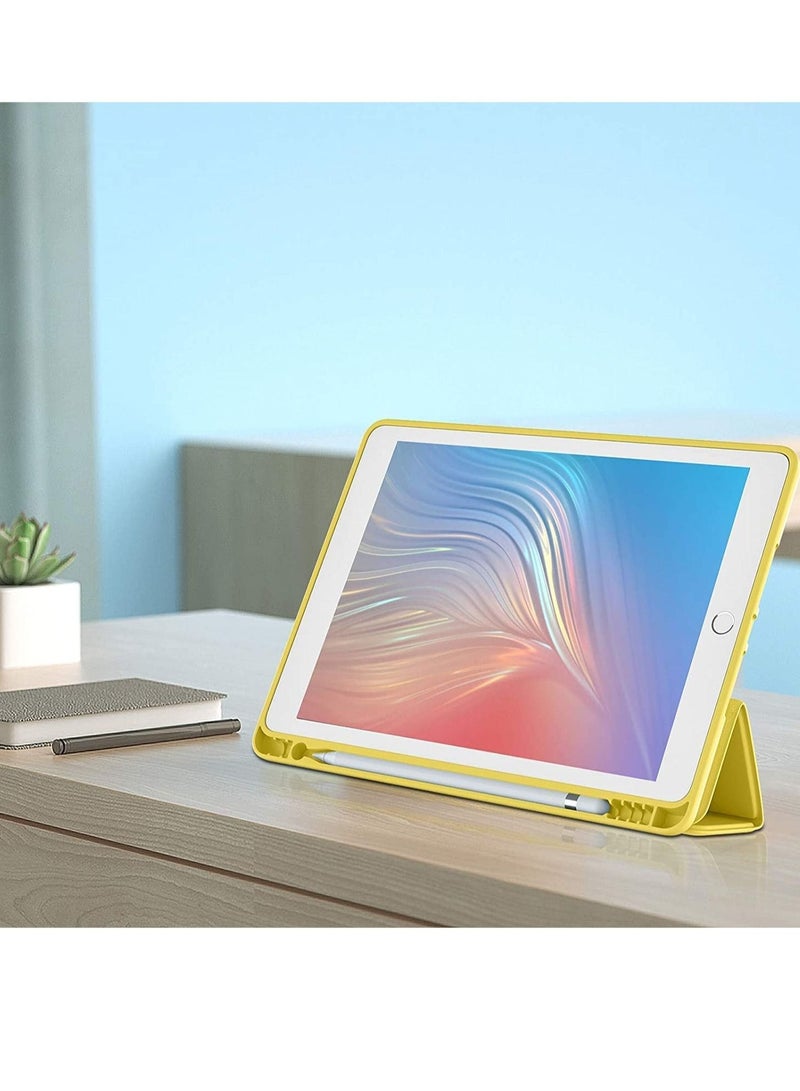 راكسوم حافظة iPad من الجيل التاسع/الثامن/السابع (2021/2020/2019) حافظة iPad مقاس 10.2 بوصة مع حامل قلم رصاص [وضع السكون/التنشيط] أغطية حماية ذكية بحامل مغناطيسي وظهر ناعم من مادة TPU رفيعة  - Image 5