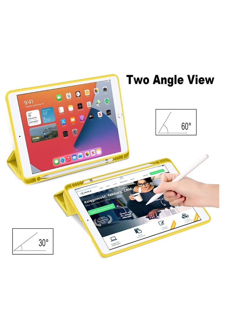 راكسوم حافظة iPad من الجيل التاسع/الثامن/السابع (2021/2020/2019) حافظة iPad مقاس 10.2 بوصة مع حامل قلم رصاص [وضع السكون/التنشيط] أغطية حماية ذكية بحامل مغناطيسي وظهر ناعم من مادة TPU رفيعة  - Image 4