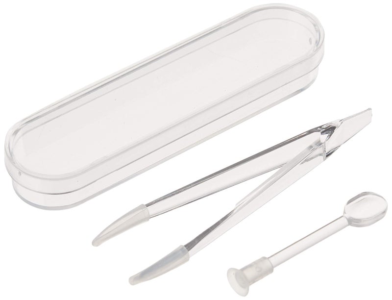 KISEER KISEER 5 Pack Clear Portable Travel Contact Lens Remover Tool Kit Eye Tweezer Stick Inserter Set with Soft Tip 