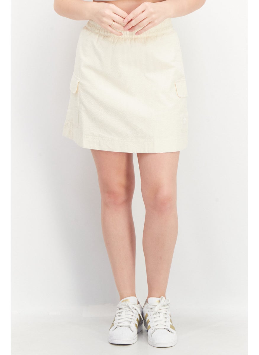 adidas Originals Women Sportswear Fit Brand Logo Training Skirts, Beige  - Image 1