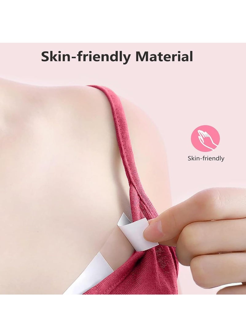 شريط لاصق مزدوج الجوانب للملابس والجسم، شريط قماشي للملابس للنساء، شريط قوي لاصق غير مرئي وشفاف لجميع انواع البشرة، 144 شريط - Image 1