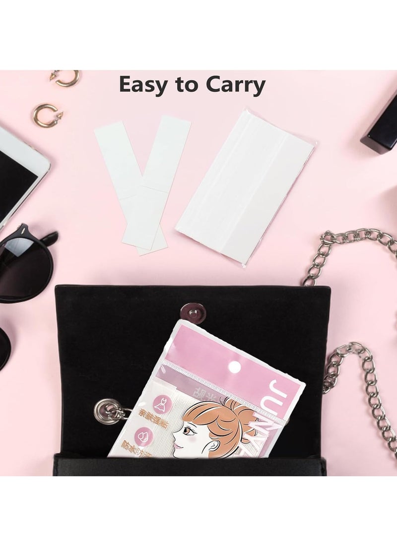 شريط لاصق مزدوج الجوانب للملابس والجسم، شريط قماشي للملابس للنساء، شريط قوي لاصق غير مرئي وشفاف لجميع انواع البشرة، 144 شريط - Image 2