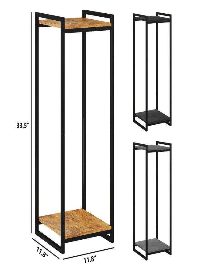 yeavs 2-Tier Plant Stand Indoor, 34" Tall Modern Plant Shelf Corner Flower Pot Holder Organizer for Living Room Balcony Garden, Rustic Brown - Image 2