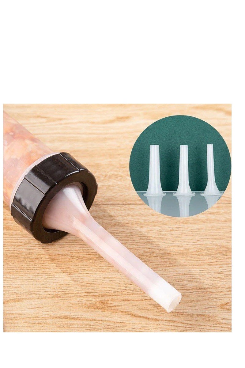 Manual sausage making meat stuffing machine with 3 Sizes Sausage Stuffing Tubes - Image 4