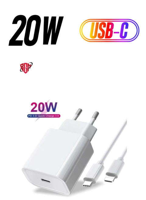 20W Original Phone Fast Charger With Cable For Apple iPhone 13 pro max