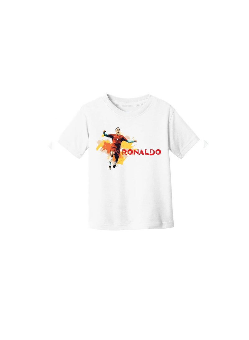 PRINTSHOP4ME Ronaldo Unisex Kids T-Shirt - Soccer Player Printed Tshirt for Boys and Girls - Soft and Comfortable - Gift for Young Football Fans - Image 4