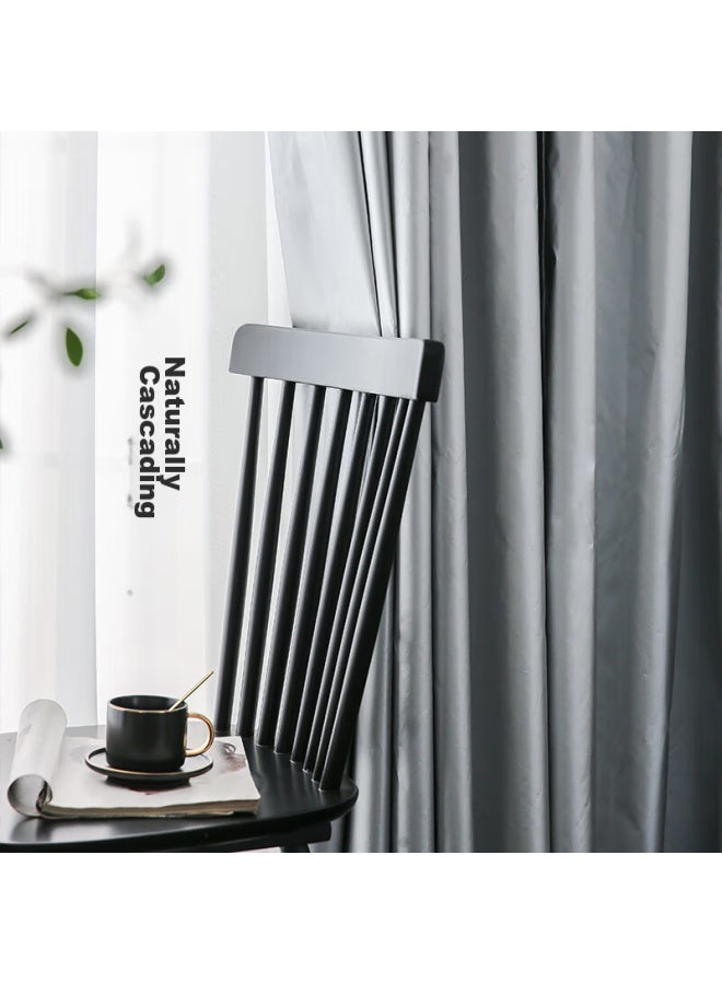 Mingju Fabric Blackout Thickened Curtains, Sun-blocking, Hook-style, 2 Meters Wide * 1.6 Meters High, 1 Panel - Image 4