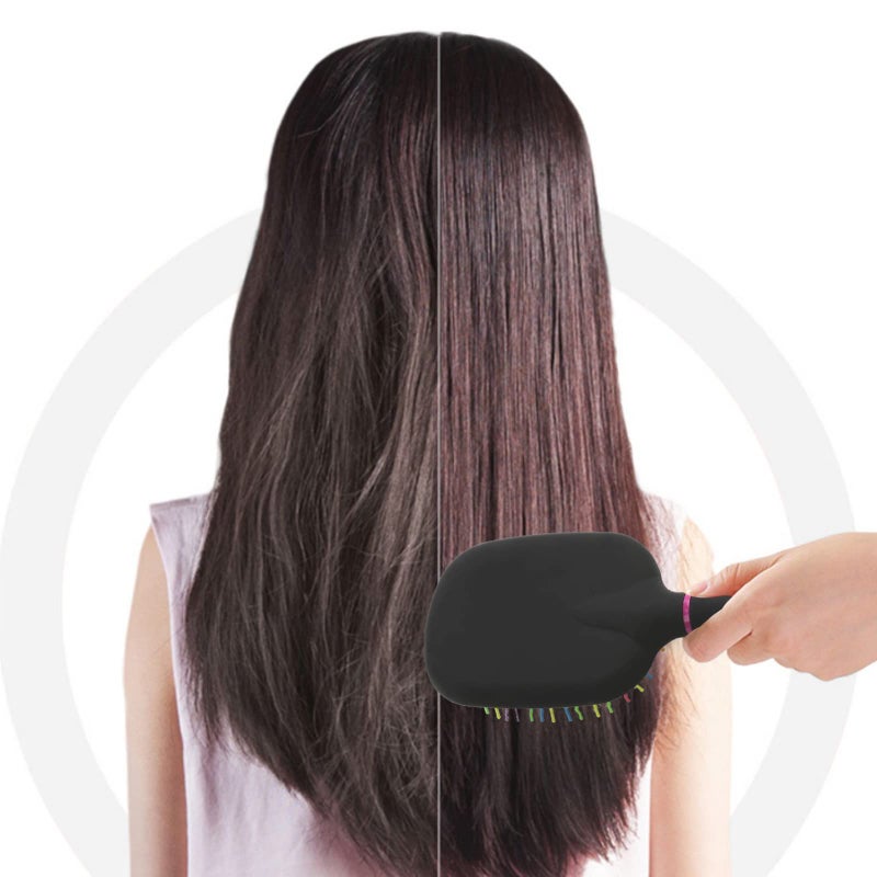 REYINL EudoUS 1000RB Rainbow Paddle Mane and Tail Brush Detangler Plastic Forky Comb for Horses - Image 5