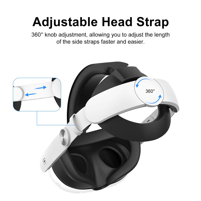 VR Headband Enhanced Comfort Edition is suitable for Oculus/Meta Quest 3/3S Elite Headwear VR headset accessories. The replacement of the Elite Band lightweight enhances the support and comfort of VR Quest 3 - Image 5