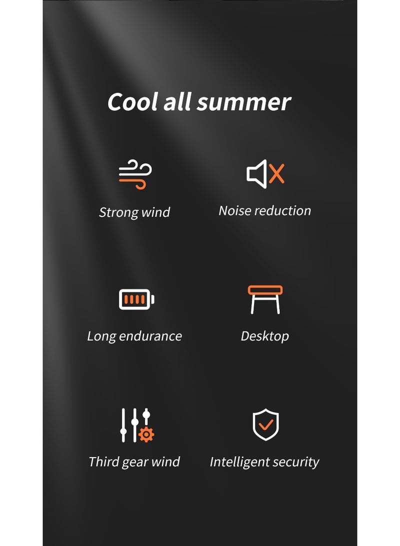 Double port spray handheld small fan Desktop humidification and water supplement mini fan(Dark Blue) - Image 3