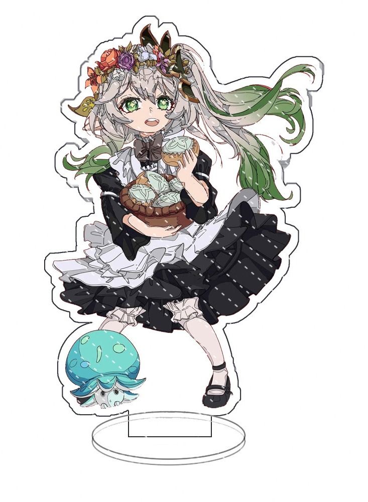 Genshin Impact Stand Figure Acrylic Ornaments Stand Model Collections Peripheral Statue Card Character Proof Series Transparent Figure Model Fans Decoration Collection Desk Decor Toys Cute(4pcs)  - Image 4