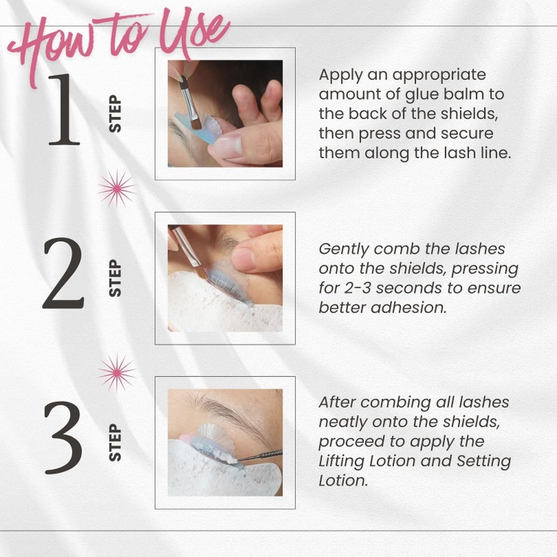 Libeauty Lash Lift Glue Balm Eyelash Perm Glue Wax for Professional Lash Lifting and Brow Lamination, Strong Stickiness and Non-Drying for Easy Adjustment, Water Soluble Lash Adhesive 10g (Pink Peach) - Image 5