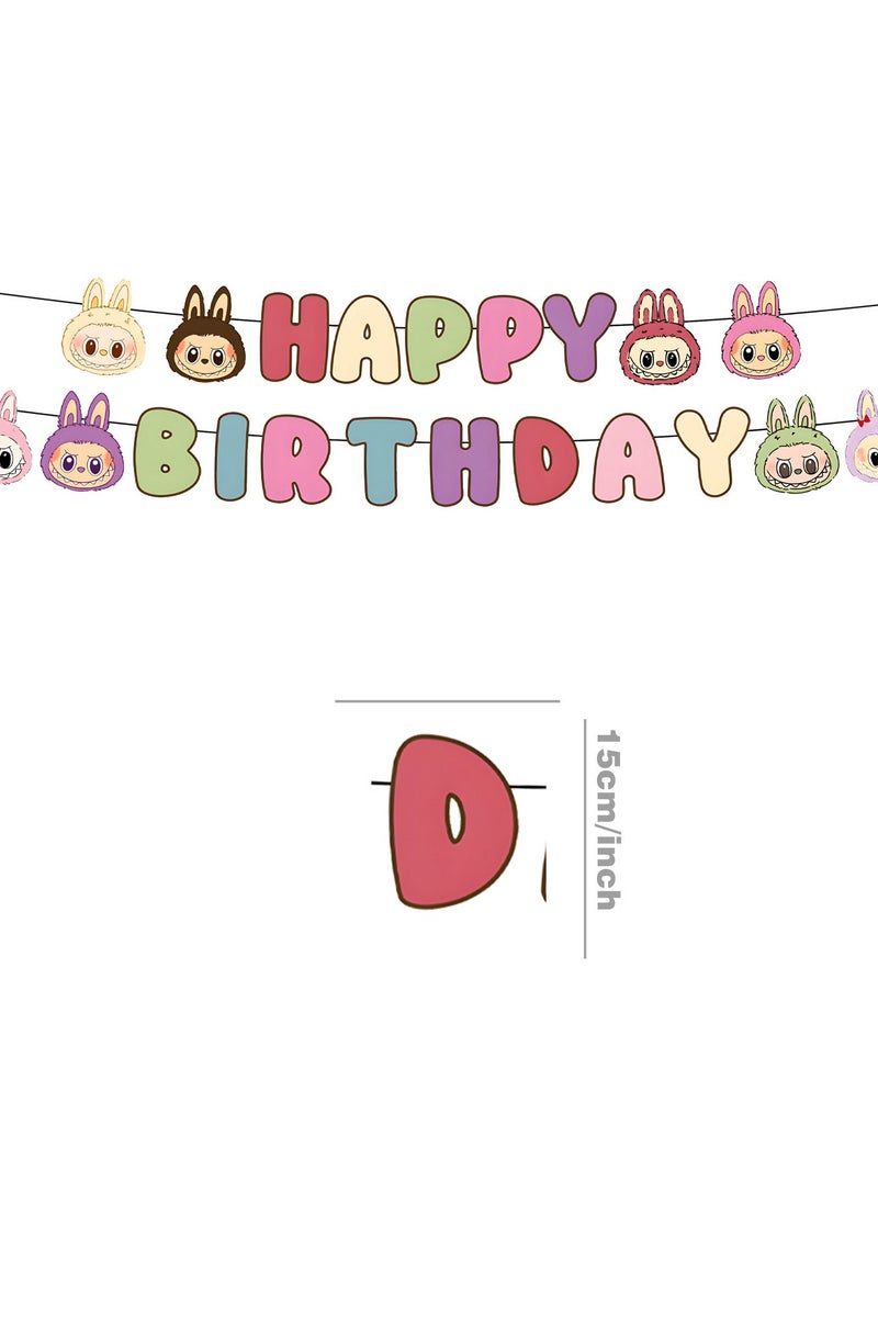 Theme Party Birthday Party, Birthday Decoration Set Includes Disposable Plates, Dessert Plates, Cups and Napkins, Happy Birthday Flag (1 Piece), Serves 10 Guests (51 Pieces).  - Image 5