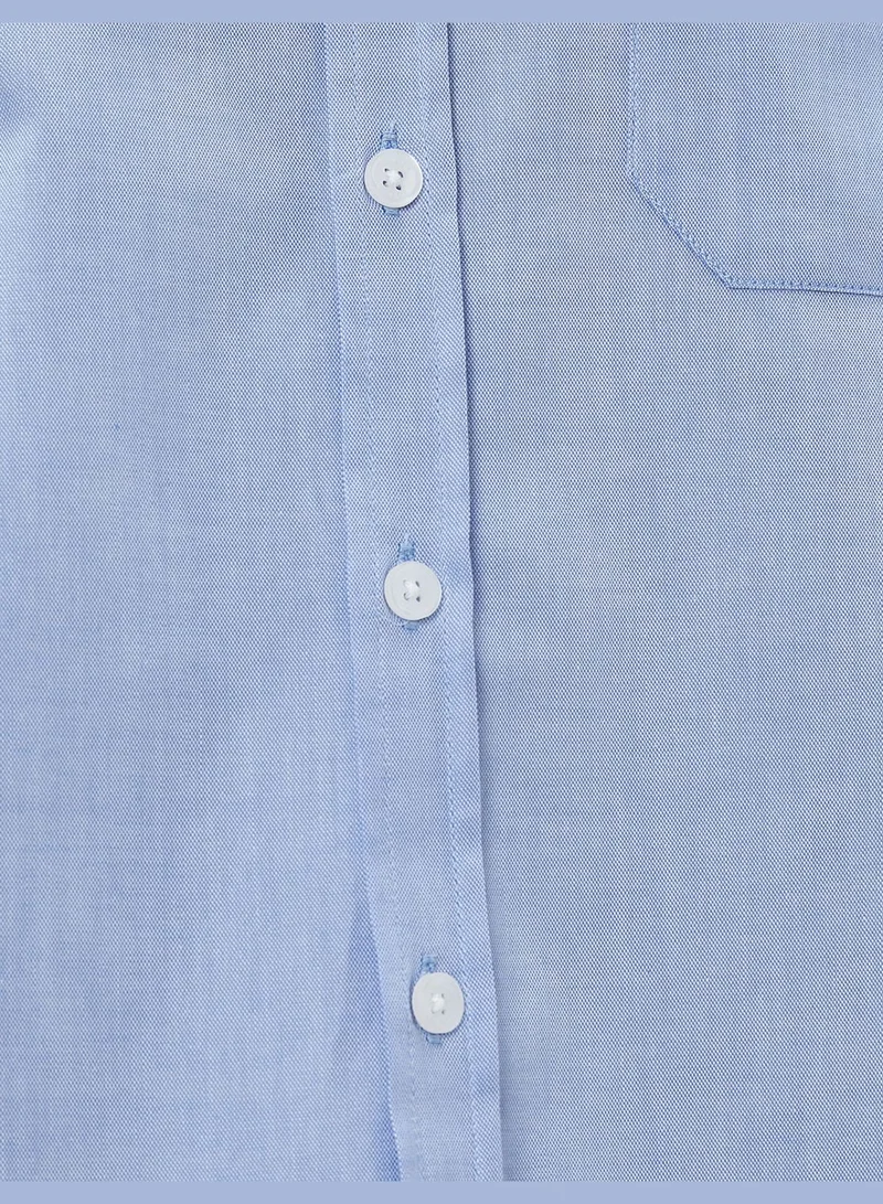 كوتون Basic Shirt Classic Neck Pocket Detail Cotton