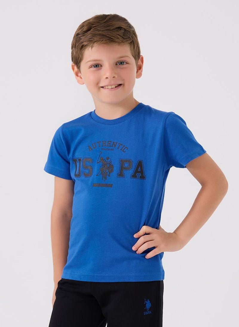 U.S. Polo Assn. U.S. Polo Assn. Boys Blue Bermuda Set - Image 2